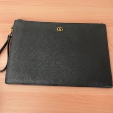 Gucci GG Marmont Seconda Borsa Pochette Pelle Nera Made in Italy Autentica