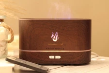 Wooden Aromatherapy Humidifier - Quiet Ultrasonic With LED Light & Auto Shut Off