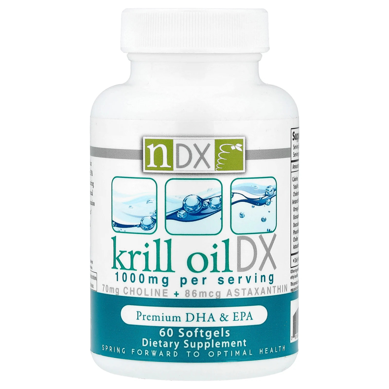 Natural Dynamix Krill Oil DX 1000 мг 60 мягких капсул без яиц, без глютена