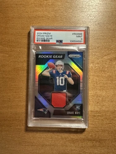 2024 PANINI PRIZM RC GEAR #RGDME DRAKE MAYE ROOKIE RC PSA 9 - TJ SEE DESCRIPTION