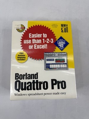 BORLAND QUATTRO PRO VER 5.0 FOR WINDOWS--3.5'' DISKS--BRAND NEW SEALED