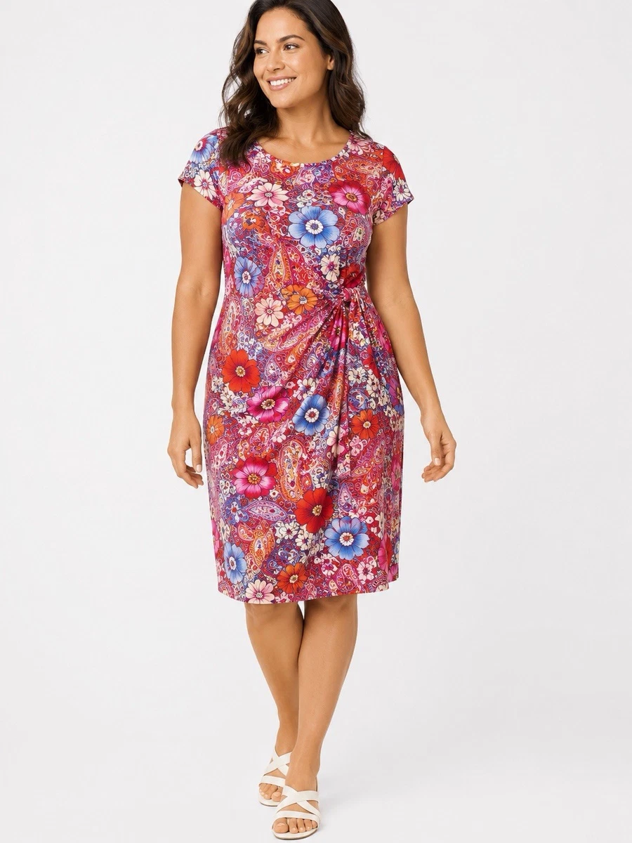 country summer dress Floral Bow Cream Midi Dress Medium