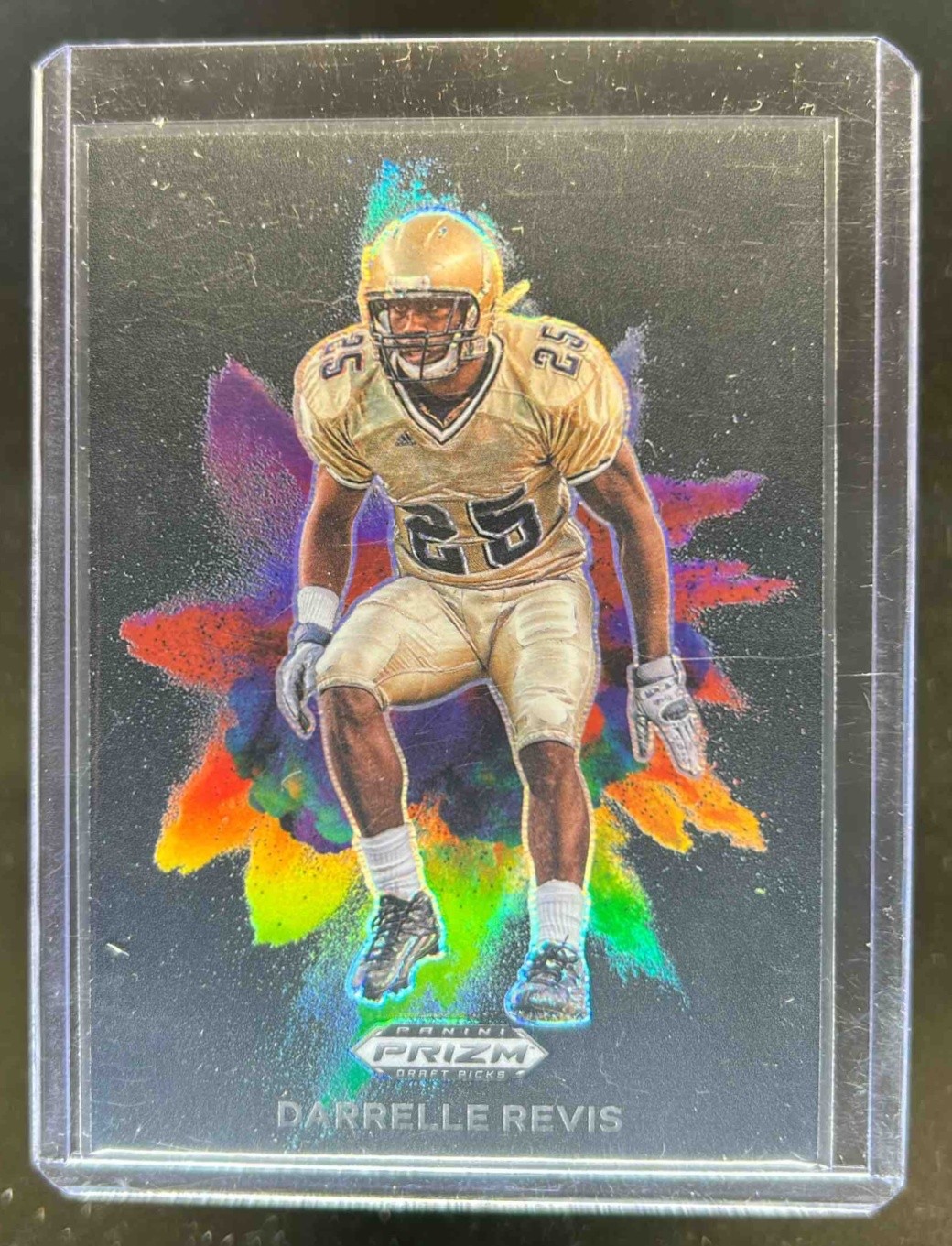 2024 Prizm Draft Picks Darrelle Revis Color Blast SSP Black #CB-27