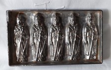 Seltene Schokoladenform Platte 5 junge Geistliche Bischöfe Letang Fils Paris