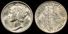 1917 P MERCURY DIME PCGS AU 58 FB FULL BANDS