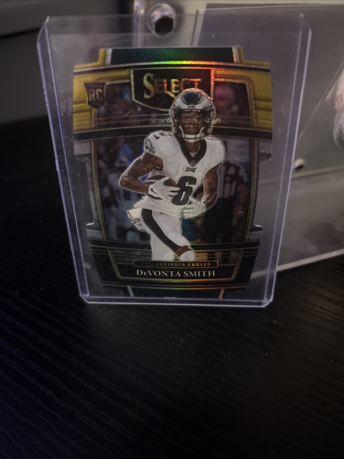 2021 Panini Select - Concourse Devonta Smith #49 Black & Gold Prizm Die-Cut (RC)