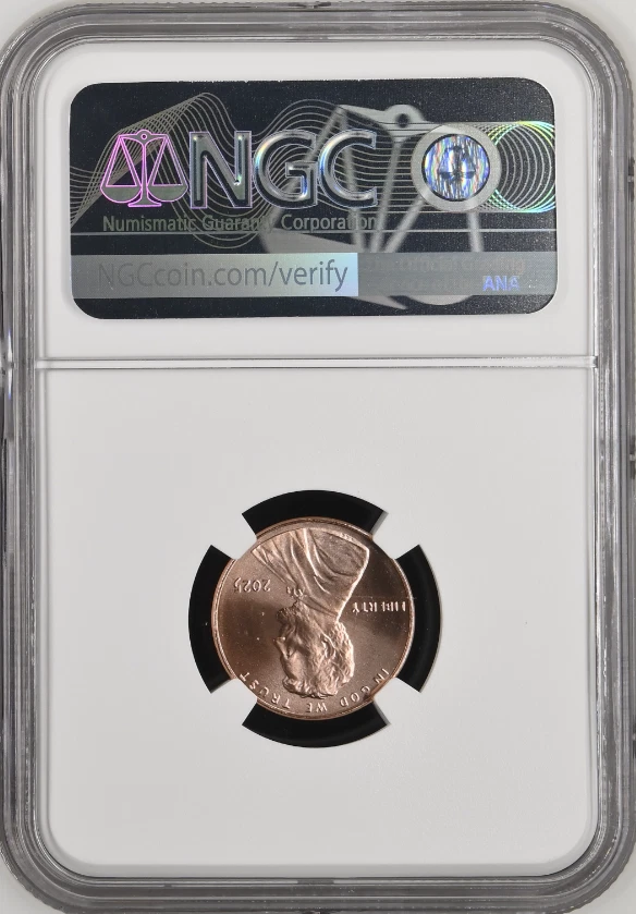 2025 P Lincoln Shield 1¢ NGC MS 69 RD JB - Image 2 of 2