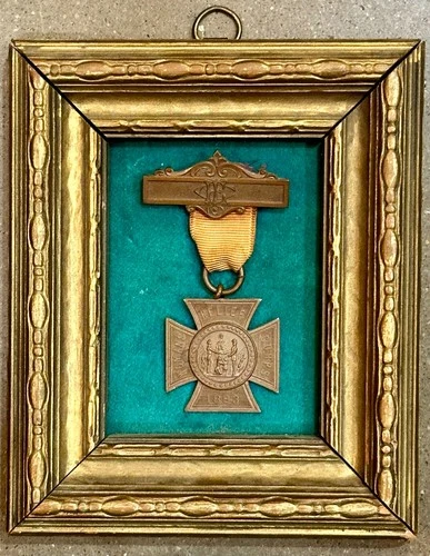 Framed, Vintage 1883, Woman's Relief Corps Medal, GAR, Union Civil War Veterans