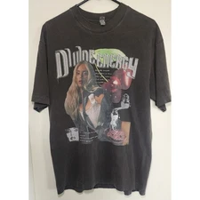 LA Apparel Alina Baraz Divine Energy Graphic TShirt Mens Medium Charcoal Washed