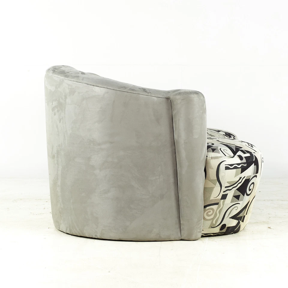 Sofá curvo escultural Vladimir Kagan estilo Weiman mediados de siglo Foto 4 de 4