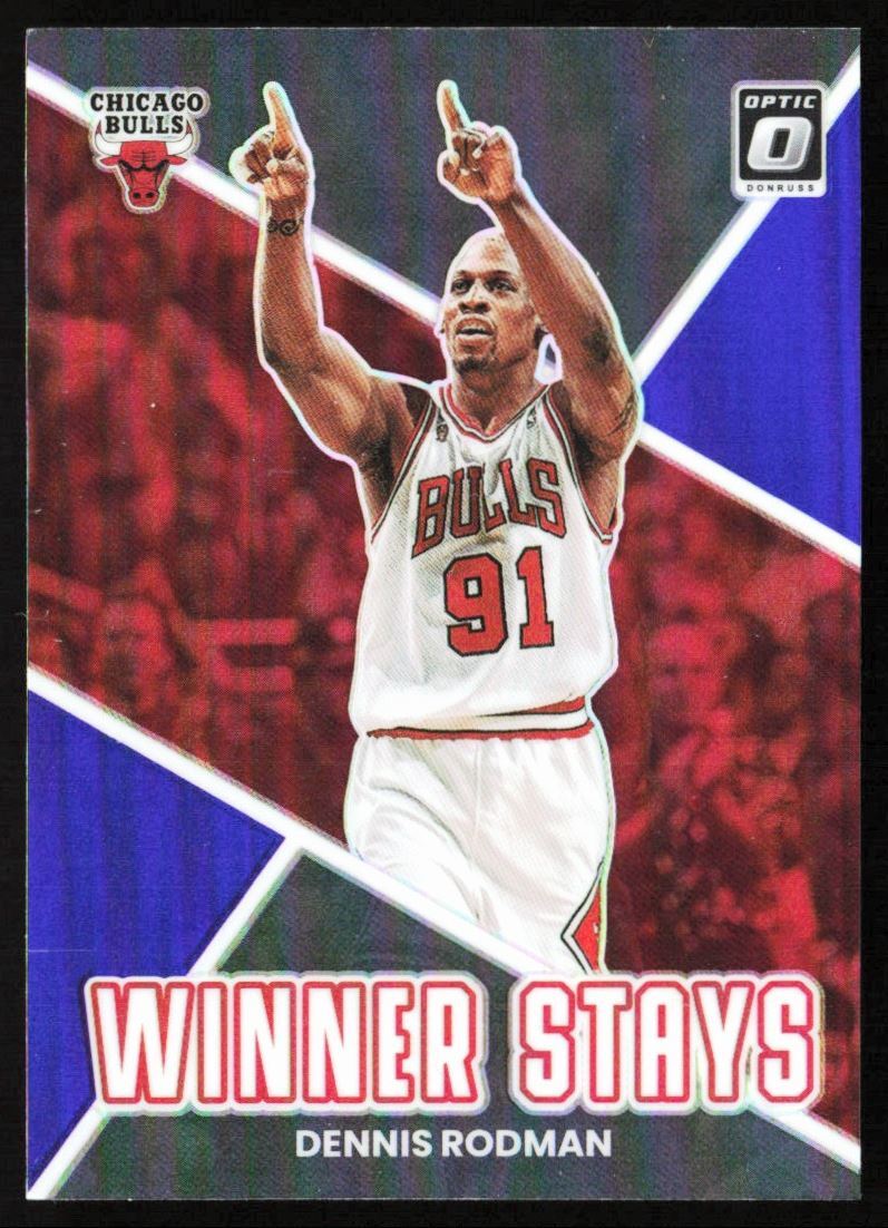 シカゴブルズ　ロッドマン　チャンピオン 2023-24 Donruss Optic Prizm Winner Stays Dennis Rodman