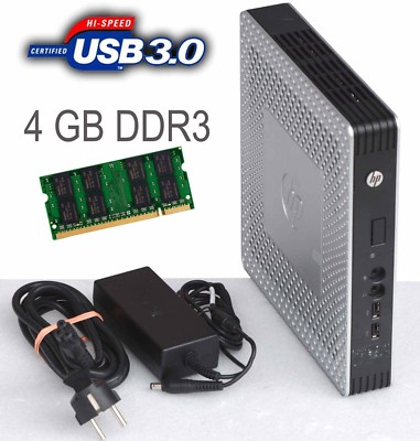 THIN CLIENT HP T610 TPC-W006-TC 4GB DDR3 RAM USB 3.0 696455-001 320GB FP+NT #T65