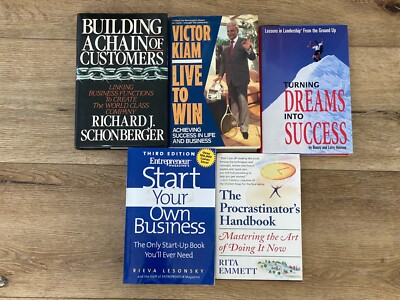 Lot of 5 leadership, management, success books- Start Your Own Business...