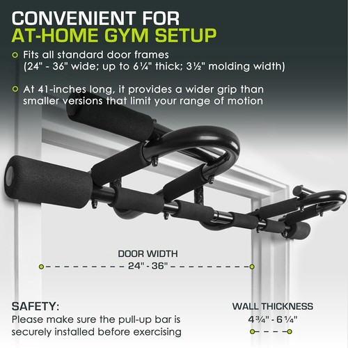 Portable Wall-Mounted Pull-Up Bar with 12 Grips for Ultimate Home Workouts - Picture 4 of 8