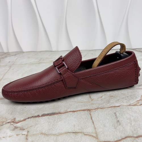 Louis Vuitton Hockenheim Driving Moccasin Red Grain Leather 9 LV 10 US 43 EUR - Picture 6 of 13
