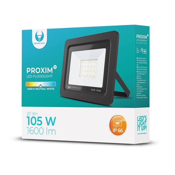 Proxim Flutlichtstrahler IP66 20W~105W Led Fluter 4500K Smd AußEn Beleuchtung-image