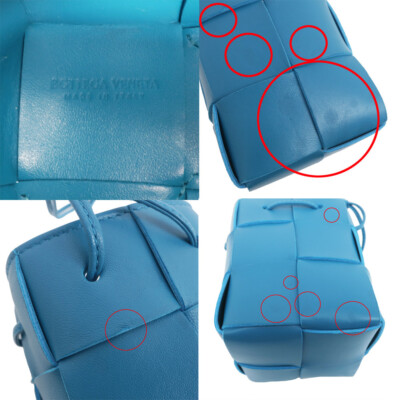 Bottega Veneta Cassette Mini Crossbody ShoulderBag BucketBag Blue