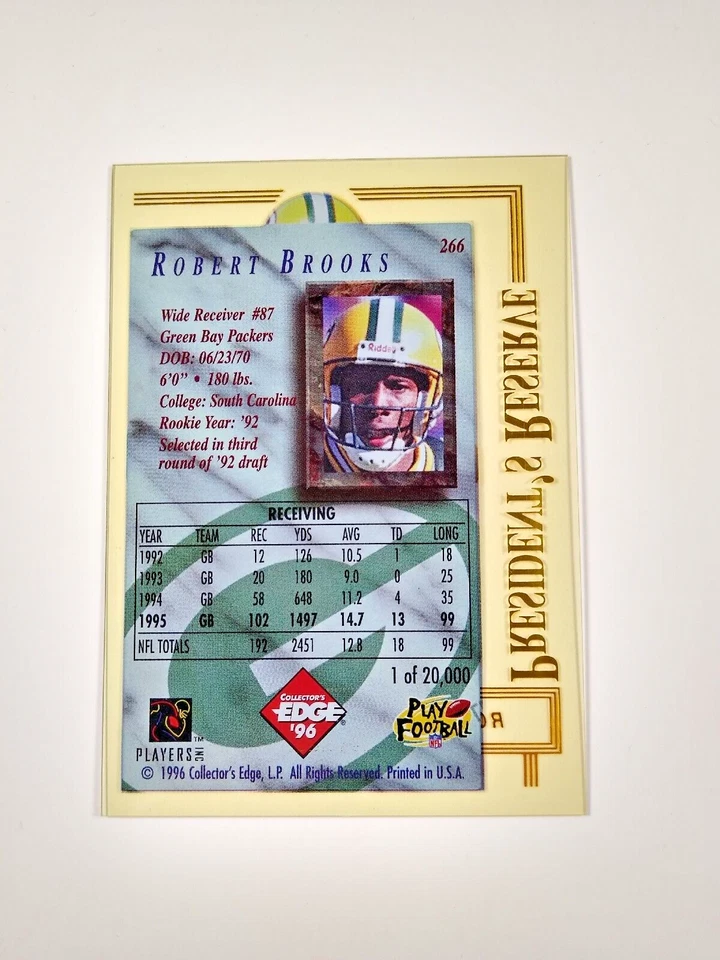 1996 Collectors Edge Presidents Reserve Robert Brooks #266 - Image 2 of 2