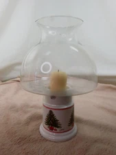 Vintage Himark Holiday Christmas Tree Hurricane Lamp - Used once w/ Box