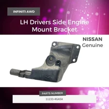NEW Genuine OEM INFINITI AWD LH Drivers Side Engine Mount Bracket 11233-4GA5A