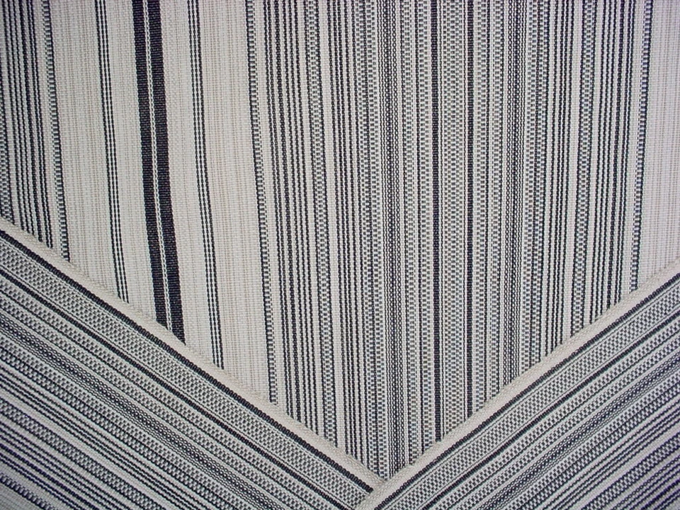 2-1/2 Ralph Lauren LCF67577F Pimlico Dhurrie Stripe Black Sand Upholstery Fabric - Image 4 of 4