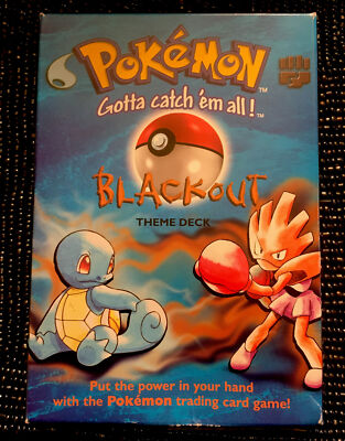POKEMON BLACKOUT THEME DECK BOX,RULE BOOK,CARD LIST AND DAMAGE