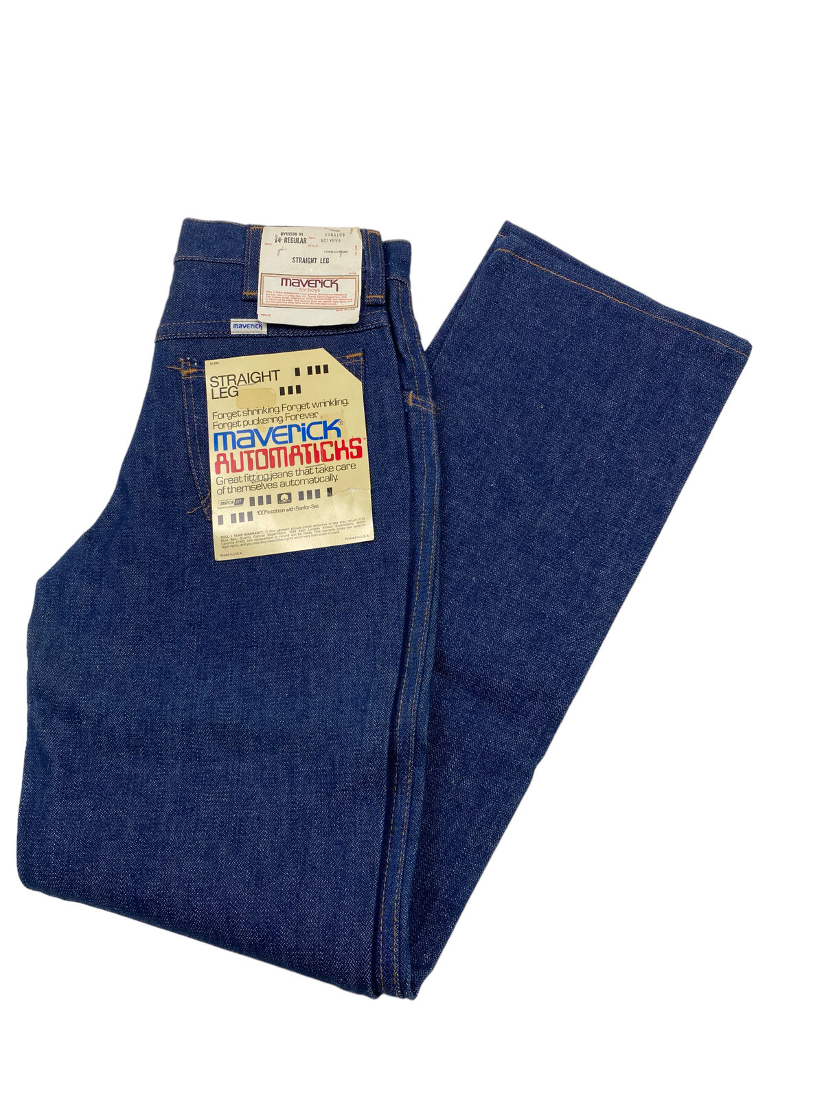 Maverick 80S AUTOMATICS Deadstock Denim Blue Western Jeans  