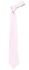 Light Bridal Pink Solid Satin Plain Necktie Men's Tie Wedding Formals