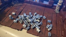 50 Concrete Blocks 3d printed.  For 1/64 scale cars.