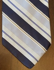 John W. Nordstrom Blue Repp 90 Silk 10 Cotton Men s Neck Tie Made In USA