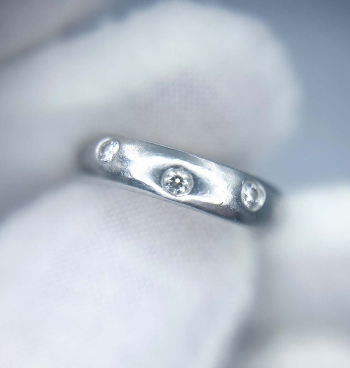 Tiffany Platinum Diamond Etoile Band Size