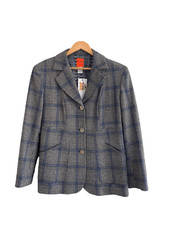 Christian Lacroix 100% Wool Single Breasted Jacket Blue F44 Size M/l