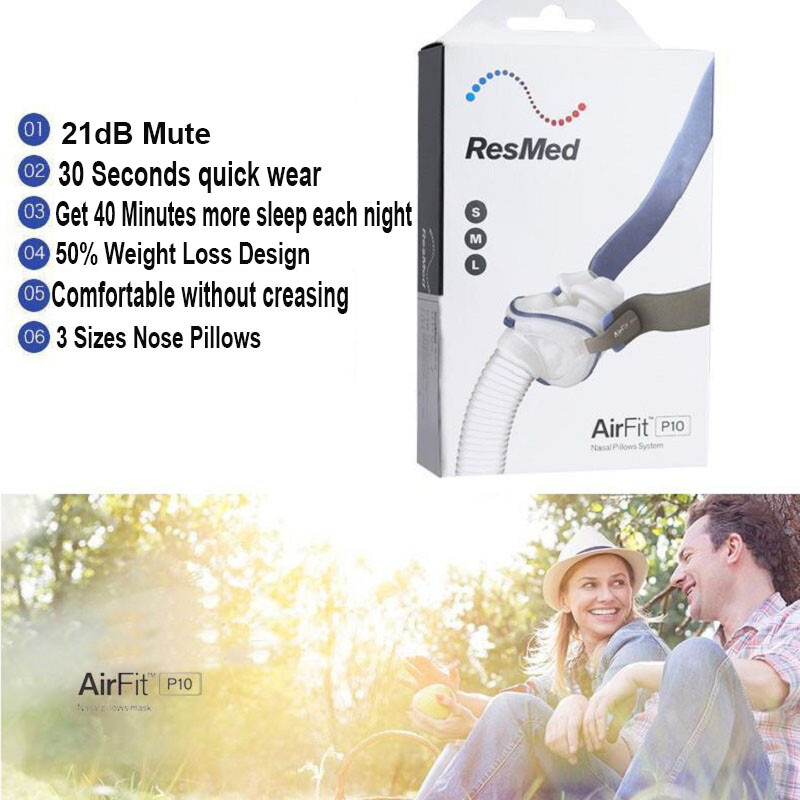 Image 2 - ResMed AirFit P10 Nasal Mask with Adjustable Headgear CPAP For Sleep Apnea AU