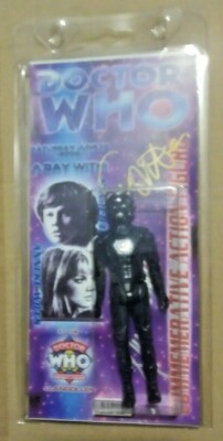Doctor Who Experience Llangollen Dapol Black Cyberman Signed Jamie and Polly