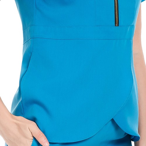Women Lady Stretch Beauty Nurse Scrub Uniform Short Sleeve Cargo Pant Healthcare - Picture 17 of 32