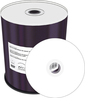 100 Mediarange DVD+R 4,7Gb DL 8x Bedruckbar Double Layer inkjet full printable