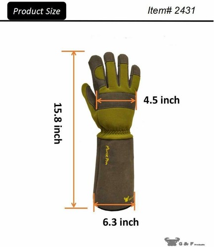 G & F FloristPro Protective Rose Garden Gloves Women Long Sleeves 1 Pair - Picture 7 of 30