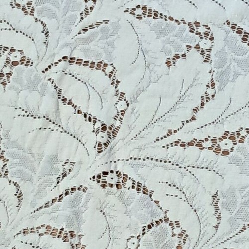 TABLECLOTH VINTAGE COTTON LACE CUTWORK Soft cotton fabric #60 - Picture 2 of 10