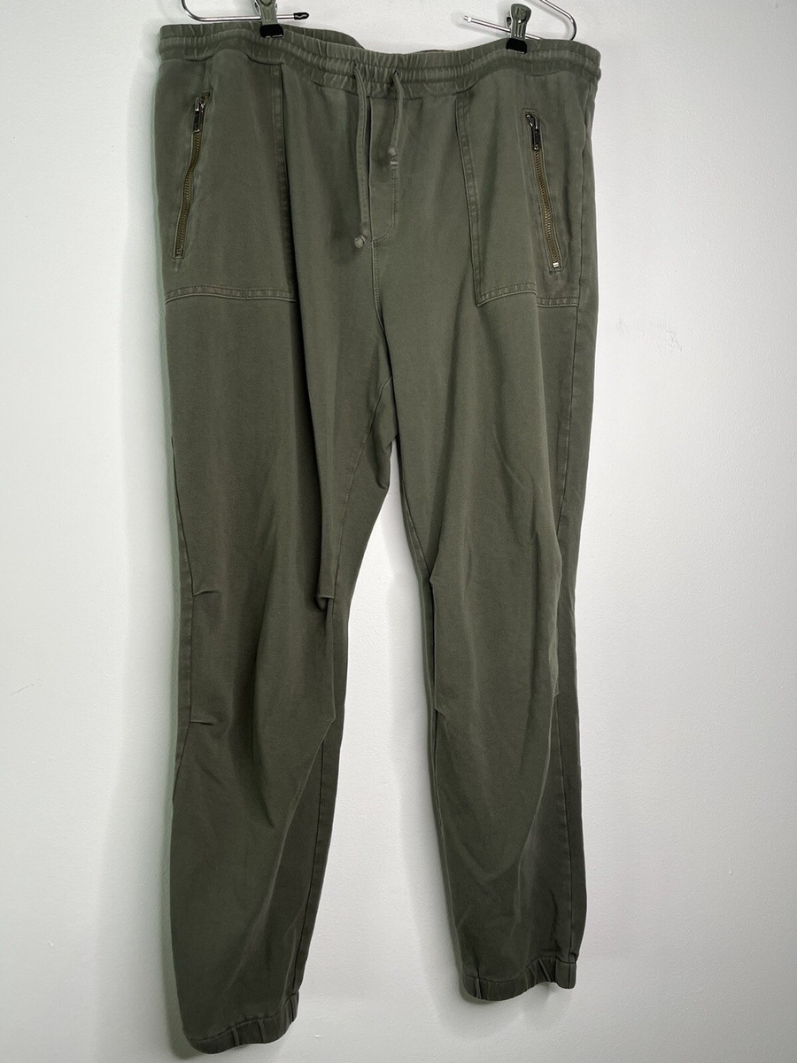 Daily Ritual Women's Relaxed Jogger Pants Pockets Large Green Athletic Comfy
