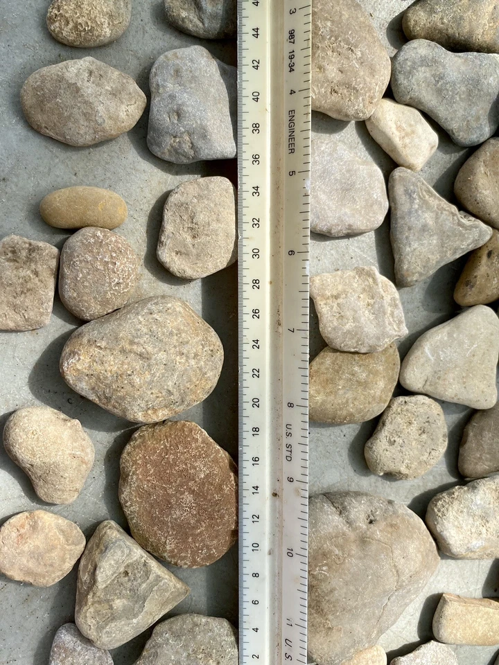 6 libras natural plana TX Creek Found Rocks rocha decorativa plana aquário-terrário - Imagem 2 de 4