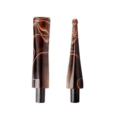 2pcs Acrylic Straight Stem Replacement For Tobacco Smoking Pipe 9mm Mouthpiece