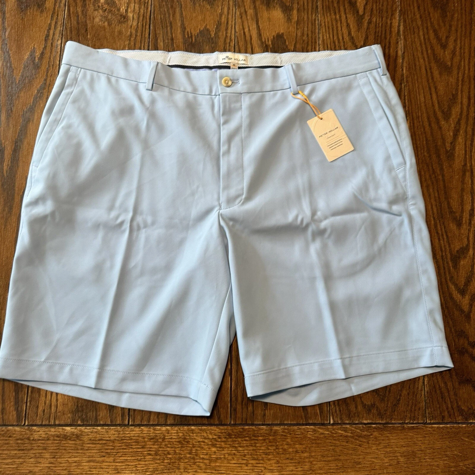 Peter Millar Crown Sport Men’s Size 40 Blue Chino Shorts Moisture Wicking New