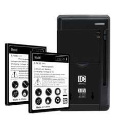 Li-ion 2x 1950mAh TLi017D7 Battery  Multi Function Charger   for TCL Flip 3 USA