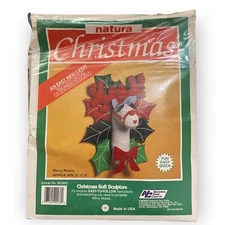 National Yarn Crafts Natura Christmas Soft Sculpture Merry Moose Kit No SC002