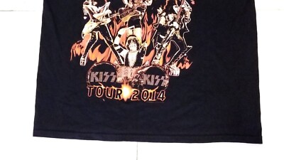 Kiss Tour 2014 Black Concert T-Shirt Size 2XL | eBay