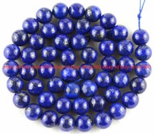 Genuine 8MM Natural Blue Lapis Lazuli Round Gemstone Spacer Loose Beads 15" AAA