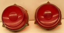 Pair of OEM 1952 Ford Tail Stop Directional Light Lens Stimsonite AGA 36 FRST-52
