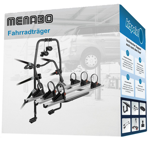 FüR Peugeot 106 05.1996-07.2003 Menabo FahrradträGer Stand Up 3 FüR Heckklappe-image