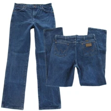 Wrangler Cowboy Cut Slim Fit Jean Men 36X36 Dark Blue Straight Leg Cotton 936PWD