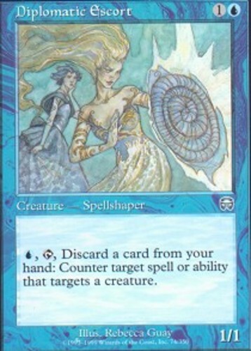 MTG magic cards 1x Diplomatic Escort - Foil Mercadian Masques NM-Mint, English